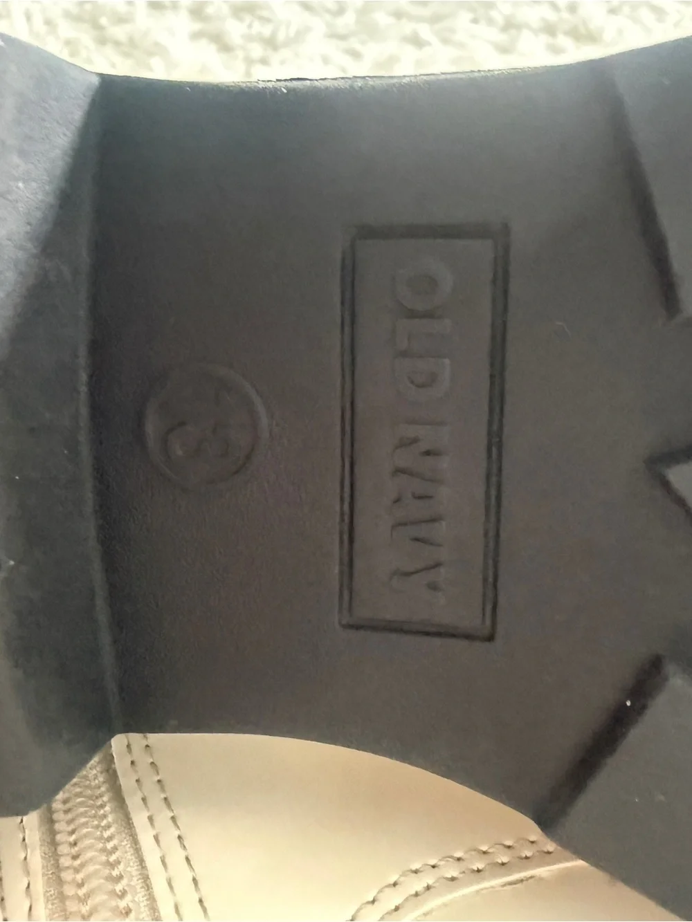 Old Navy Cream Lace-Up Kids Combat Boots with Black Soles